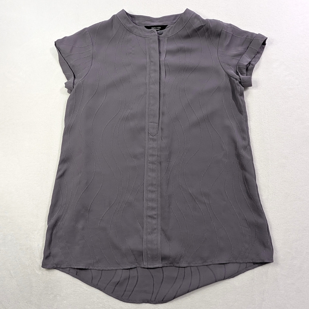 Simply Vera Purple Sleeveless Tunic Blouse Vera‎ Wang - Small